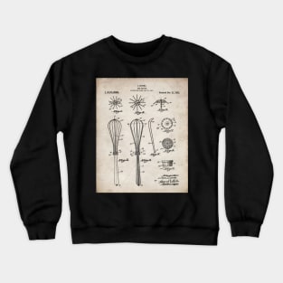 Whisk Patent - Baking Art - Antique Crewneck Sweatshirt